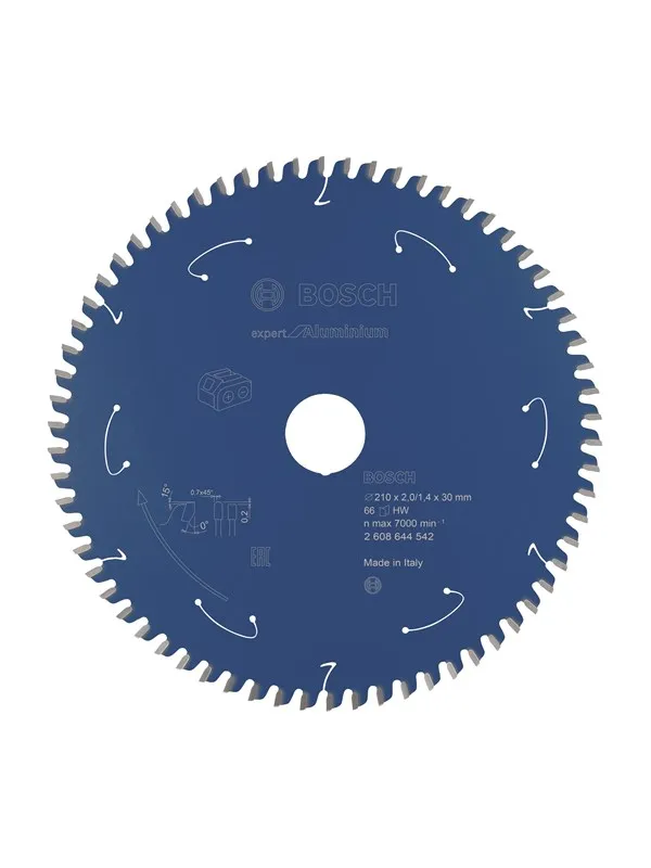 Bosch Expert for Aluminium-sirkelsagblader for batteridrevne sager 210x2/1,4x30 T66