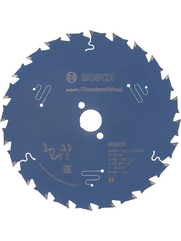 Bosch Sirkelsagblad Expert for Construct Wood 165 x 20 x 2,0 mm, 24