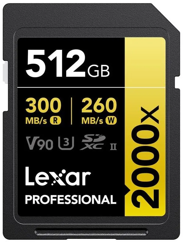 Lexar Professional Gold 2000x SD - 300MB/s - 512GB