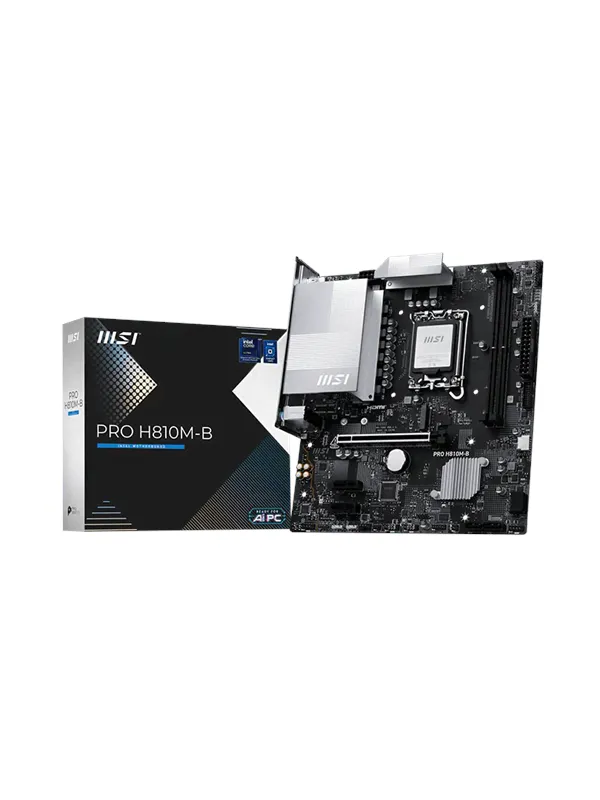 MSI PRO H810M-B - motherboard - micro ATX - LGA1851 Socket - H810 Hovedkort - Intel H810 - Intel LGA1851 socket - DDR5 RAM - Micro-ATX