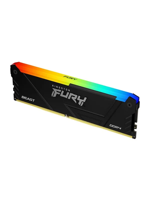 Kingston FURY Beast RGB DDR4-3600 - 32GB - CL18 - Single Channel (1 pcs) - Intel XMP - Svart med RGB