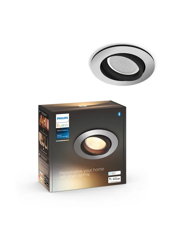 Philips Hue Milliskin Innfelt Spotlight - Rund - Aluminium