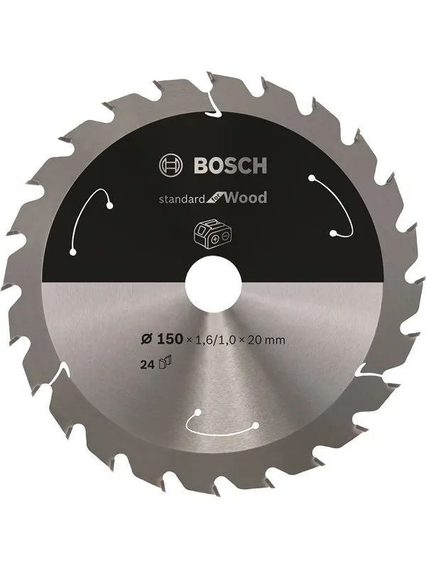 Bosch Standard for Wood-sirkelsagblad for batteridrevne sager 150x1,6/1x20 T24
