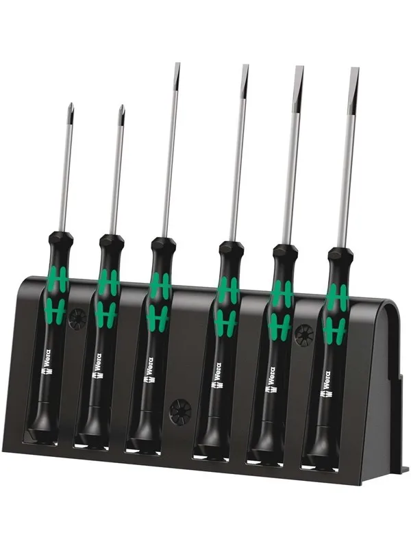 Wera 2050/6 Elektroniker-Schraubendrehersatz + Rack