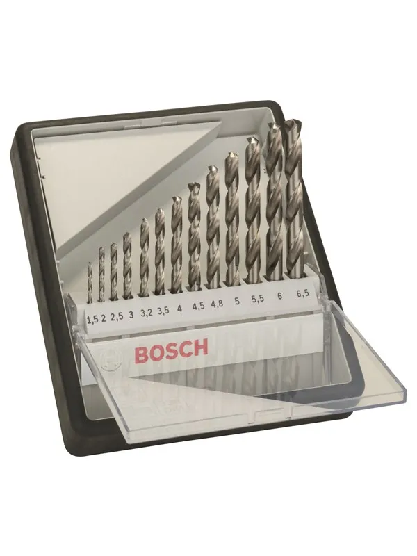 Bosch 13-delers Robust Line metallbor-sett HSS-G, 135° 1,5; 2; 2,5; 3; 3,2; 3,5; 4; 4,5; 4,8; 5; 5,5; 6; 6,5 mm, 135°