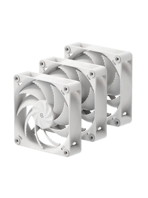 Havn H12 - Triple pack - Kabinettvifte - 120mm - Hvit - 32 dBA
