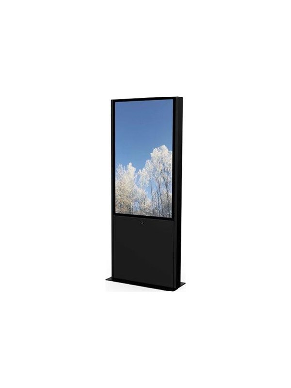 HI-ND stand - totem - for flat panel - outdoor - black - Max - recommended for 55"