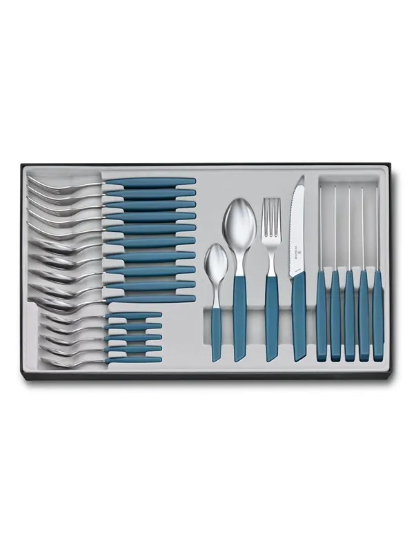 Victorinox Swiss Modern Cutlery Set 24 pcs. Blue