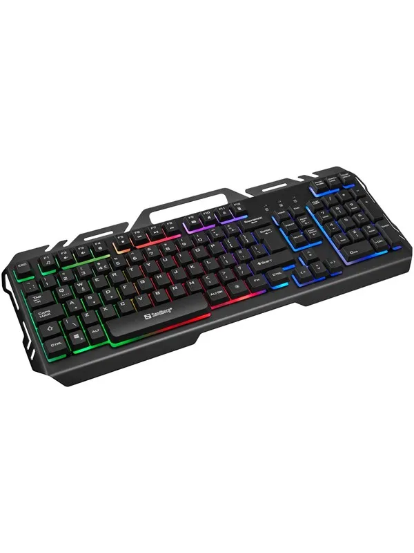 Sandberg IronStorm Keyboard - Tastatur - Belgisk - Svart