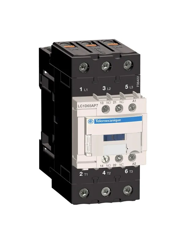 Schneider Electric Tesys d contactor lc1d65ap7 3p 65a ac-3 30kw@400v 1no+1nc aux contact 230v 50/60hz ac coil