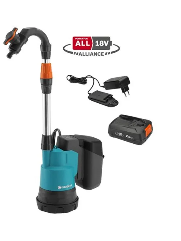 Gardena Pumpe regnvannstank 2000/2 18V P4A Klar-til-bruk