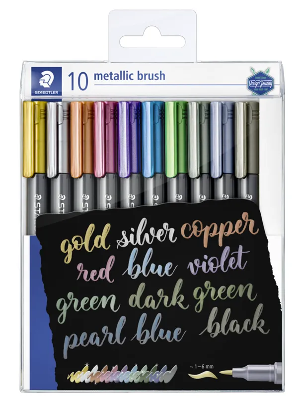 Staedtler Marker metallic brush 10 pcs in set