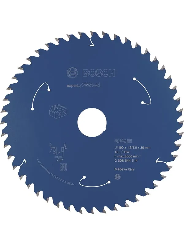 Bosch Expert for Wood-sirkelsagblad for batteridrevne sager 190x1,5/1x30 T48