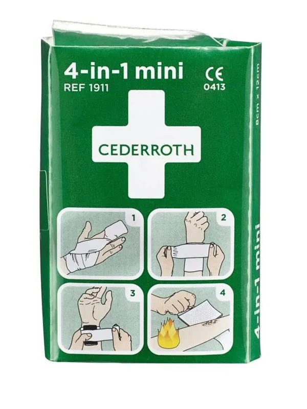 Cederroth Førstehjelp, Blodstoppere 4-i-1, Mini