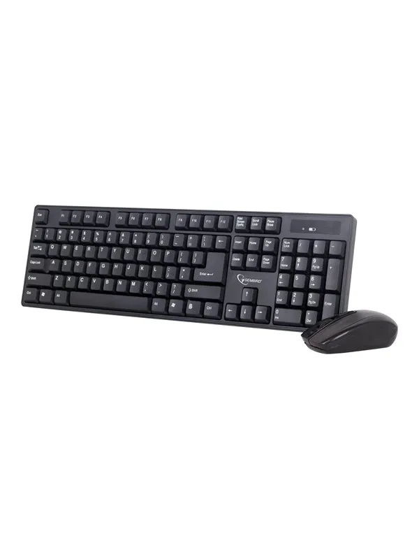 Gembird KBS-W-01 - keyboard and mouse set - US - black - Tastatur & Mussett - Engelsk (USA) - Svart