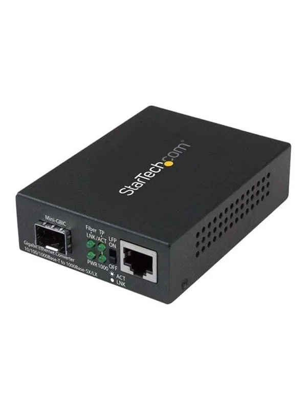 StarTech.com Gigabit Ethernet Fiber Media Converter with Open SFP Slot