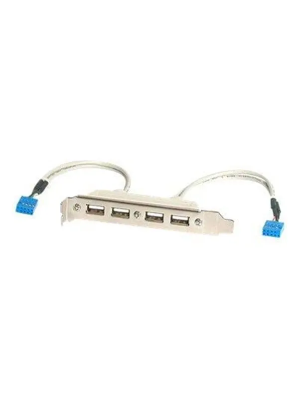 StarTech.com 4 Port USB A Female Slot Plate Adapter