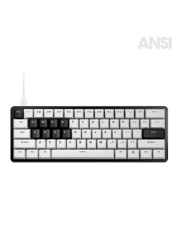 Pulsar PCMK 3 HE 60 (ANSI) - Gamingtastatur - Uten numpad - Engelsk (USA) - Hvit