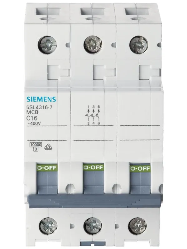 Siemens Circuit breaker 400v 10ka 3-pole c 16a