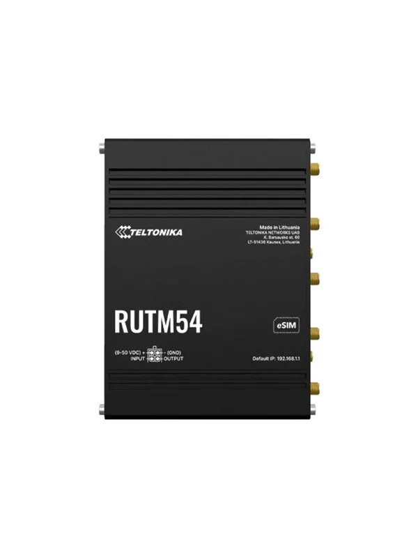 Teltonika RUTM54 - wireless router - WWAN - Wi-Fi 5 - 5G 4G 3G - DIN rail mountable surface-mountable wall-mountable - Wireless router 802.11a/b/g/n/Wi-Fi 5 Wave 2