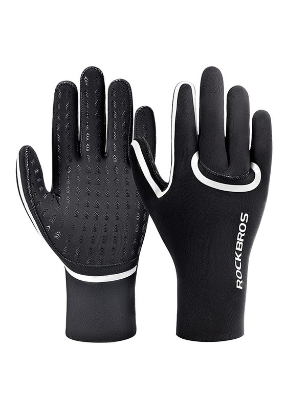 Rockbros full waterproof cycling gloves size: S/M - black