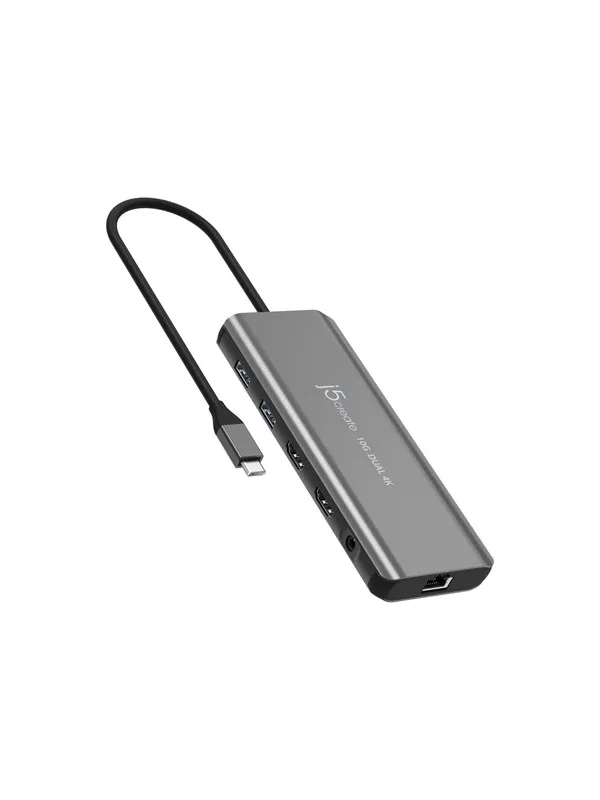 j5create USB-C Dual 4K HDMI 10Gbps Mini Dock (With Ethernet)