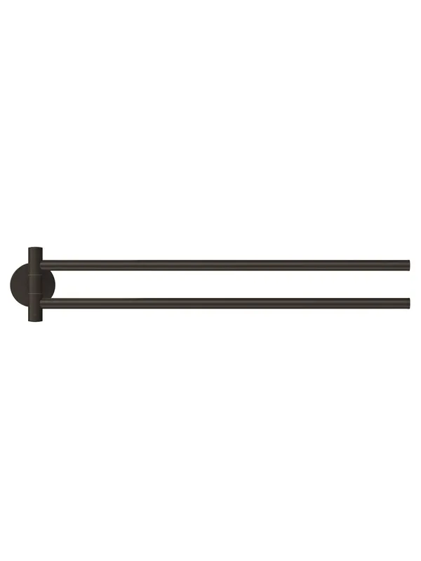 tesa Moon Black two-armed towel holder self-adhesive