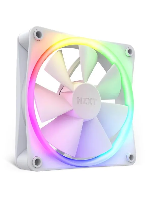 NZXT F140 RGB - White - Kabinettvifte - 140mm - Hvit med RGB-lys - 33 dBA