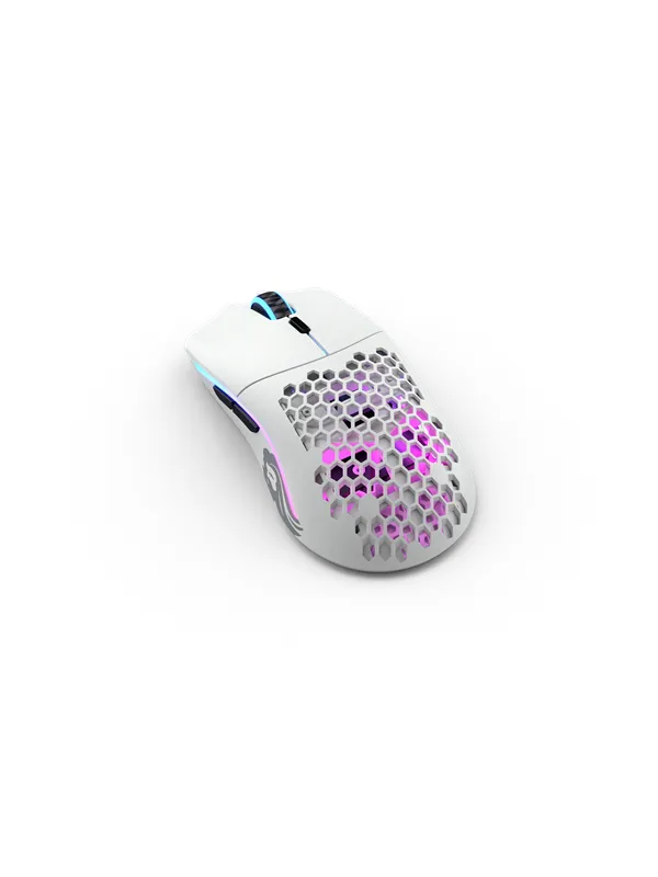 Glorious Model O- Wireless - Matte White - Gaming mus - Optisk - 6 - Hvit med RGB lys