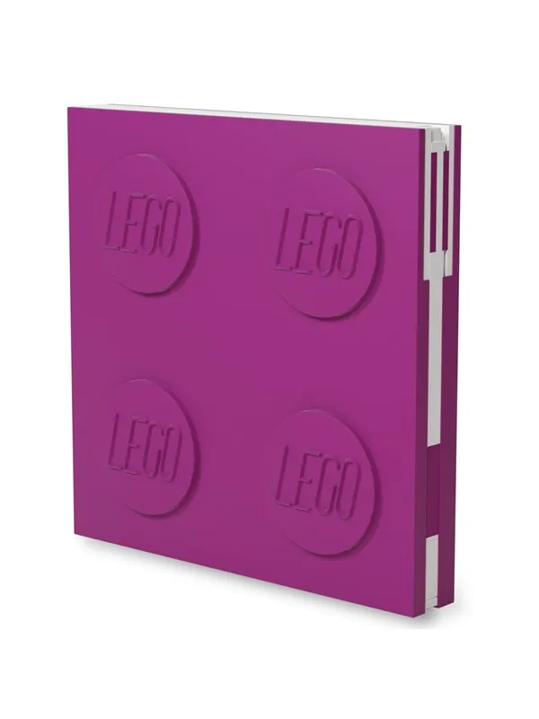 LEGO Stationery Locking Notebook Violet with Gel Pen