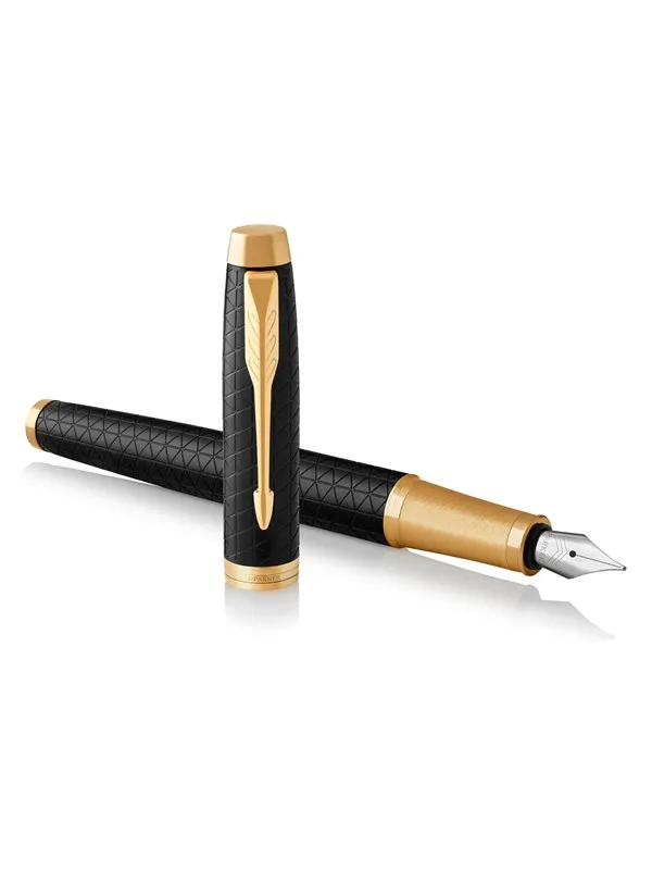 Parker IM Fountain Pen | Premium Black | Fine Nib with Blue Ink Refill | Gift Box