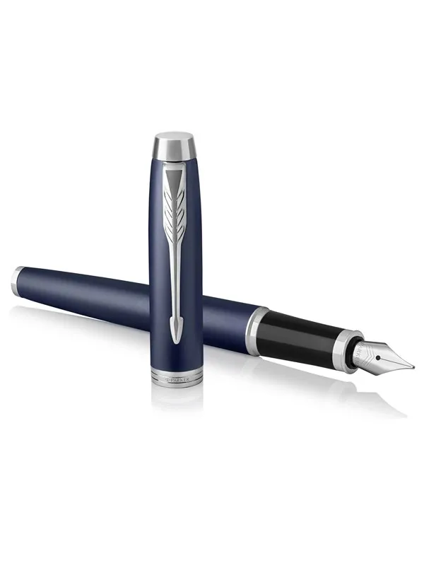 Parker IM Fountain Pen | Matte Blue | Medium Nib with Blue Ink Refill | Gift Box