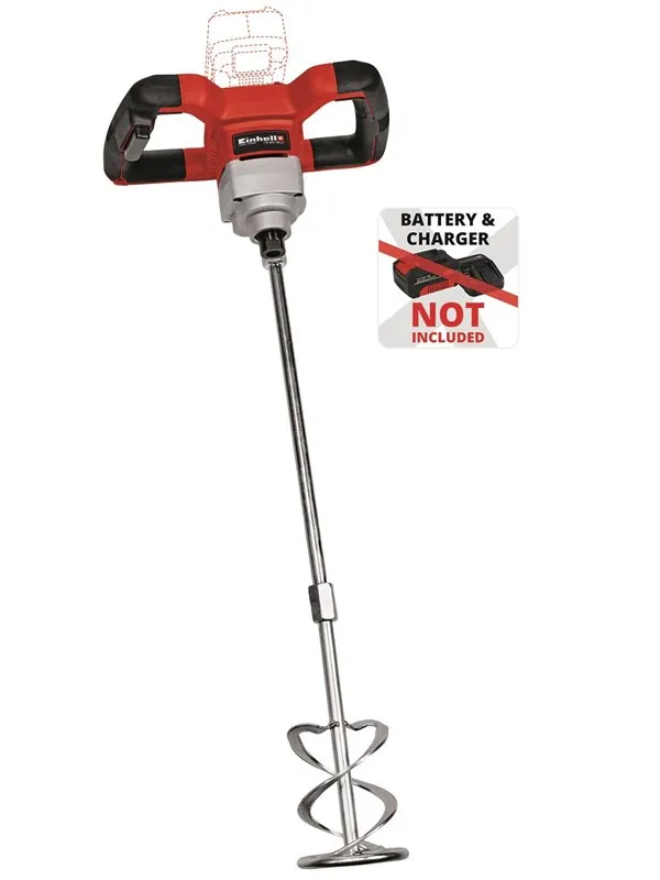 Einhell TE-MX 18 Li batteridrevet omrører m/mørtelvisp Ø100 mm. 18 V u/batteri og lader