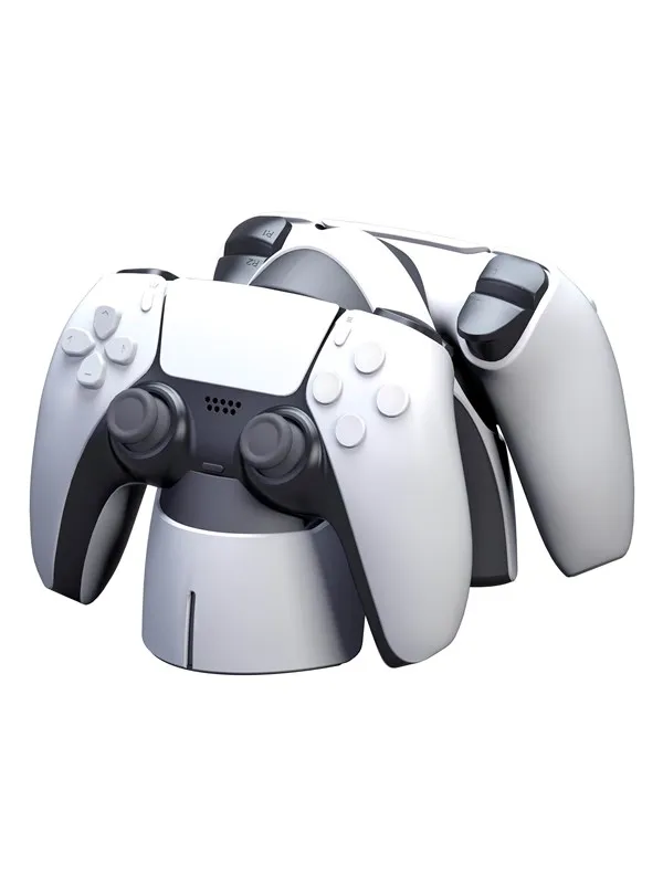 KMD PS5 Dualsense Charging Station - White - Wireless Tilbehør til spillkonsoll - Sony PlayStation 5