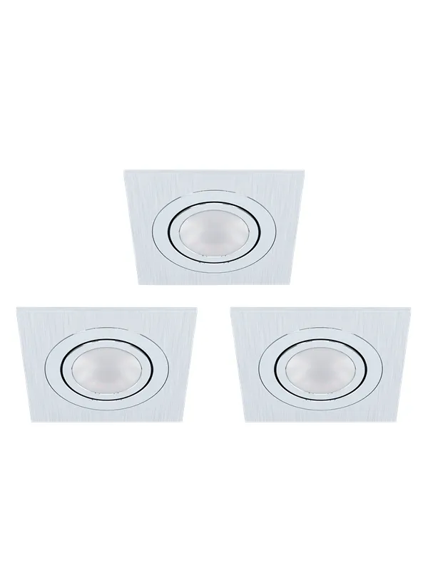 EGLO AREITIO built-in spotlights 3-pack brushed aluminium