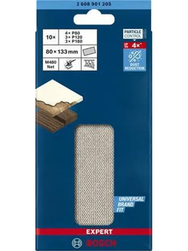 Bosch sanding sheet set flat 80x133mm net 10 pcs