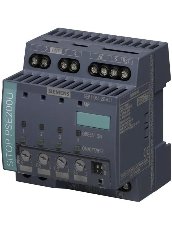 Siemens Sitop pse200u 3 a selectivity module 4 channels input: 24 v dc output: 24v dc/3 a