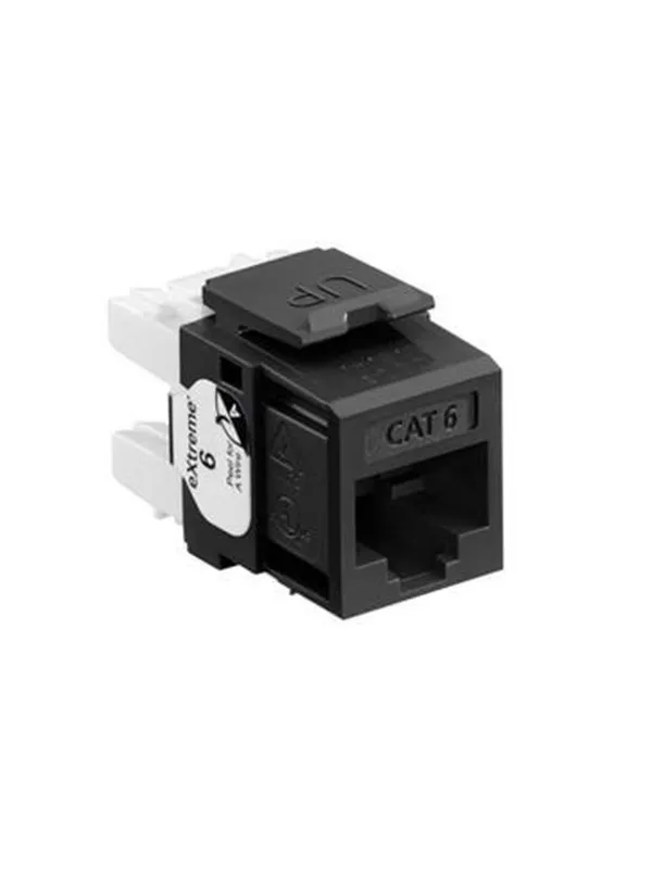 Leviton Extreme cat 6 utp jack 110-style - black
