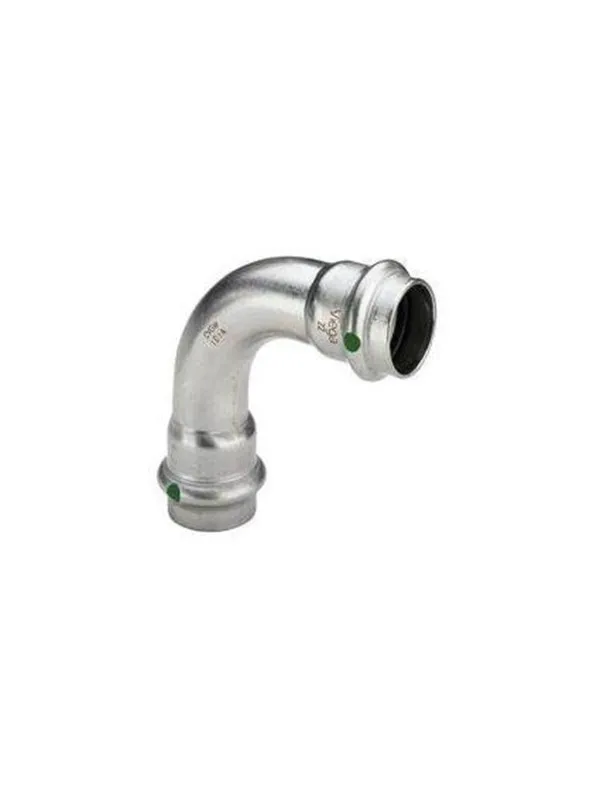 Viega Sanpress Inox bend 90° 18 Stainless steel/bright 435646