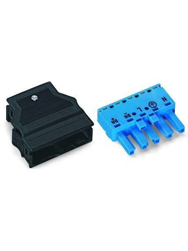 Winsta Socket with strain relief housing 5-pole blue