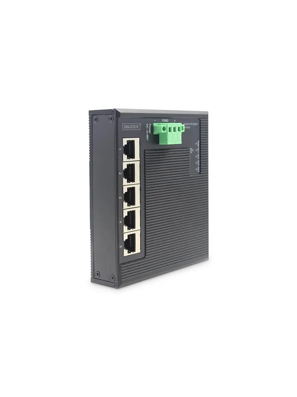 DIGITUS DN-651126 5 Port Gigabit Ethernet Network Switch Switch Flat Industrial Unmanaged