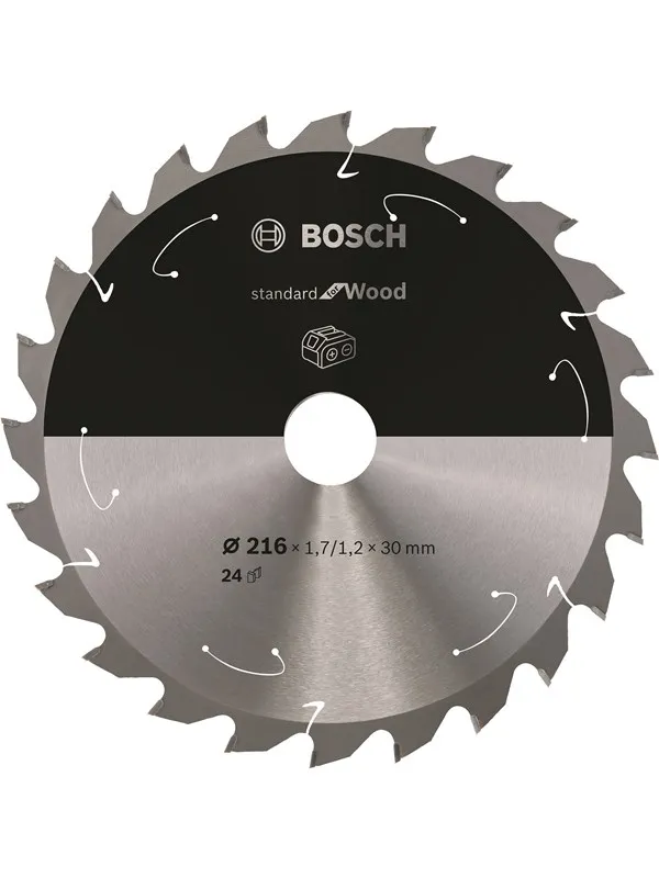 Bosch Standard for Wood-sirkelsagblad for batteridrevne sager 216x1,7/1,2x30 T24