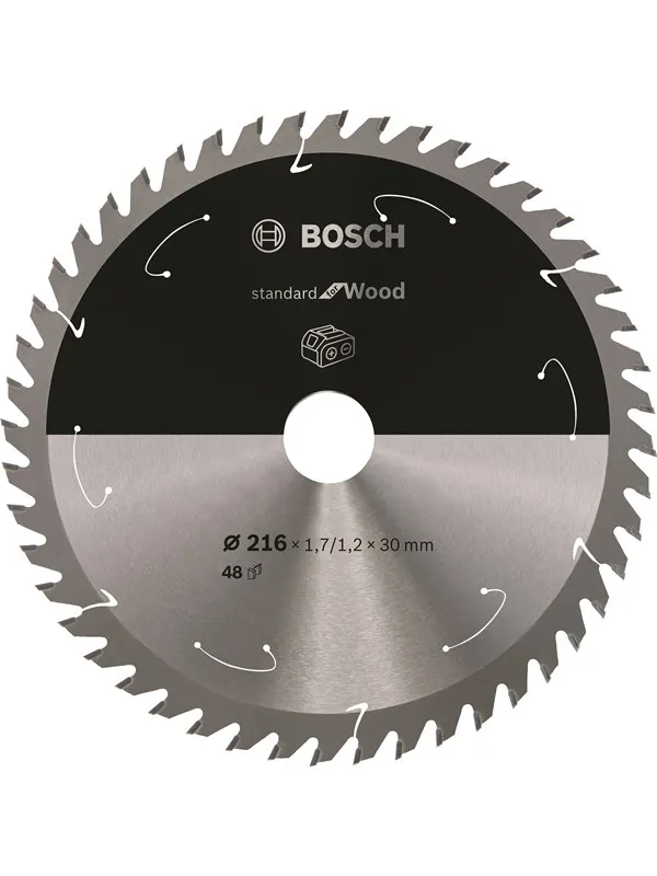 Bosch Standard for Wood-sirkelsagblad for batteridrevne sager 216x1,7/1,2x30 T48