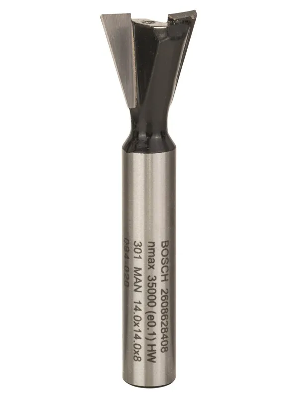 Bosch Sinkefresejern, 8 mm, D1 14 mm, L 14 mm, G 55 mm, 15° 8 mm, D1 14 mm, L 14 mm, G 55 mm, 15°