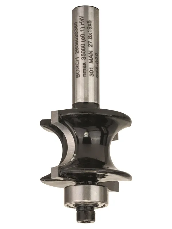 Bosch Halvstavfres, 8 mm, R1 6 mm, L 19 mm, G 63 mm 8 mm, R1 6 mm, L 19 mm, G 63 mm