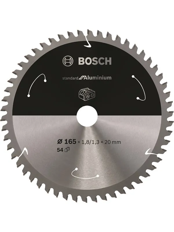 Bosch Standard for Aluminium-sirkelsagblad for batteridrevne sager 165x1,8/1,3x20 T54