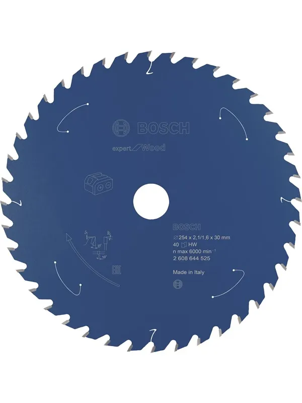 Bosch Expert for Wood-sirkelsagblad for batteridrevne sager 254x2,1/1,6x30 T40
