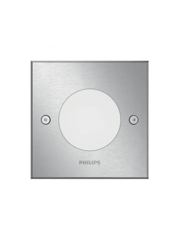 Philips Crust nedfelt spotlight, LED 3W, 2700K, rustfritt stål