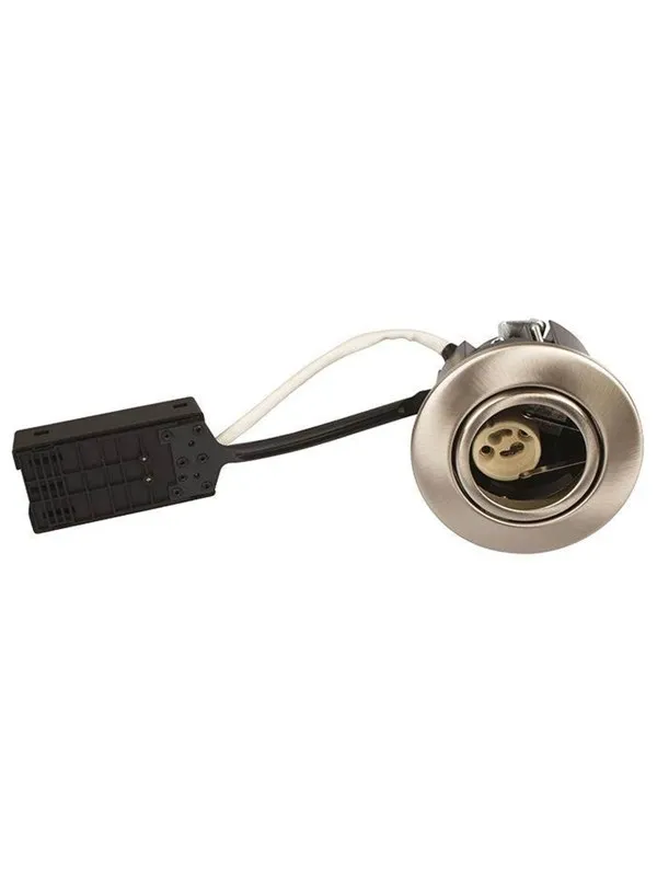 Scan Products Luna quick install 230v gu10 ip44 ss316 brushed steel round