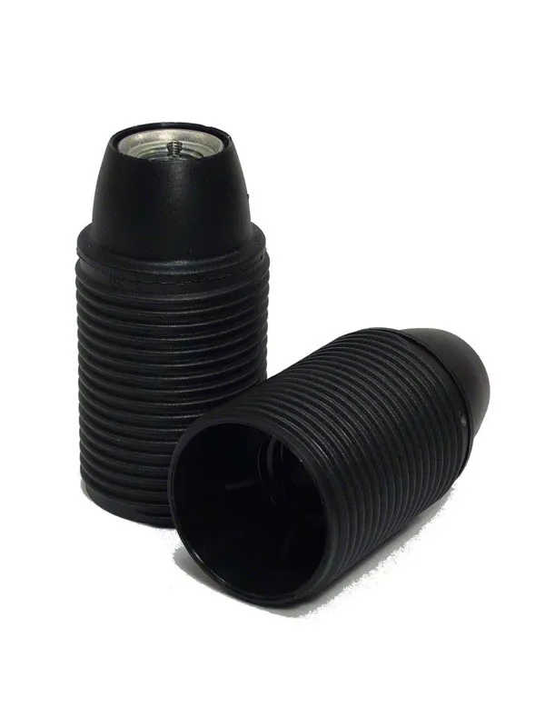 Teknisk Belysnings Industri E14 lampholder m10 threaded shell black